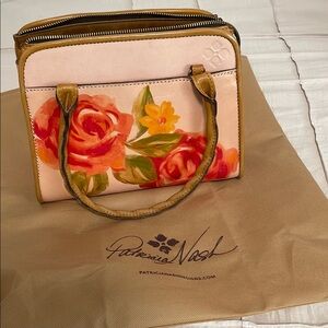 Patricia Nash Pink and Orange Floral Satchel